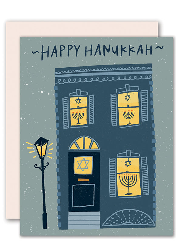 Hanukkah Townhouse card