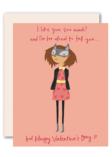 Secret Admirer Valentine's Day Greeting Card Blank Inside - Pencil Joy