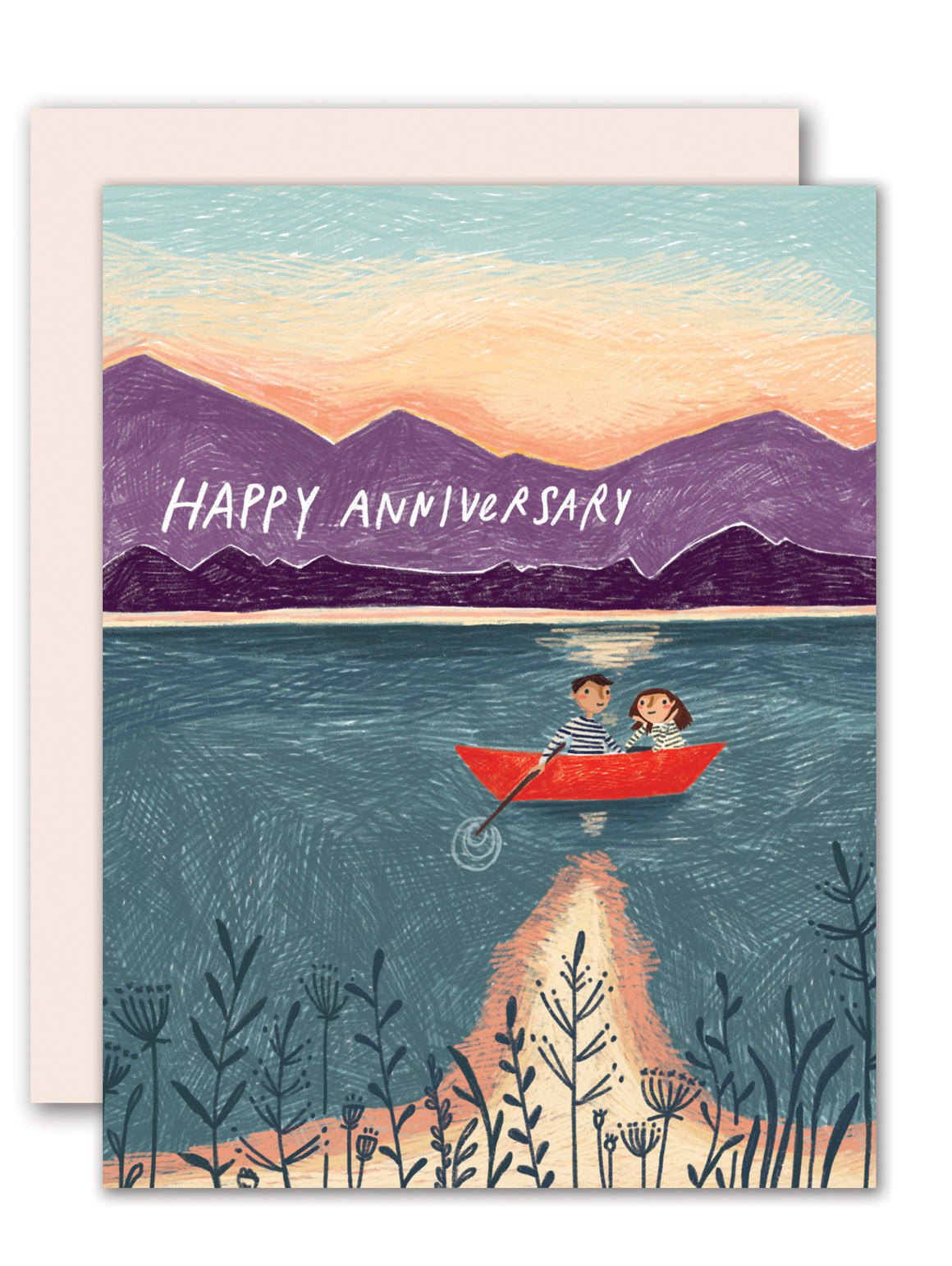 Anniversary boat - anniversary card