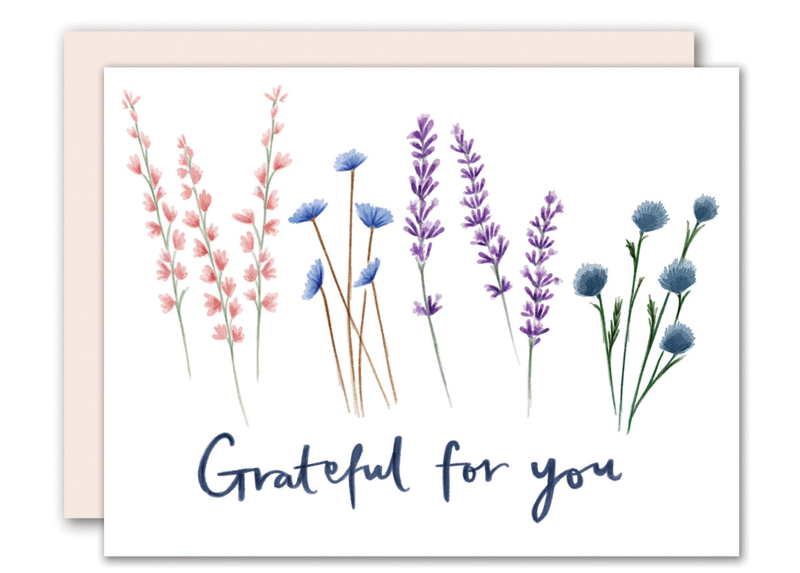 Grateful for you - thank you card