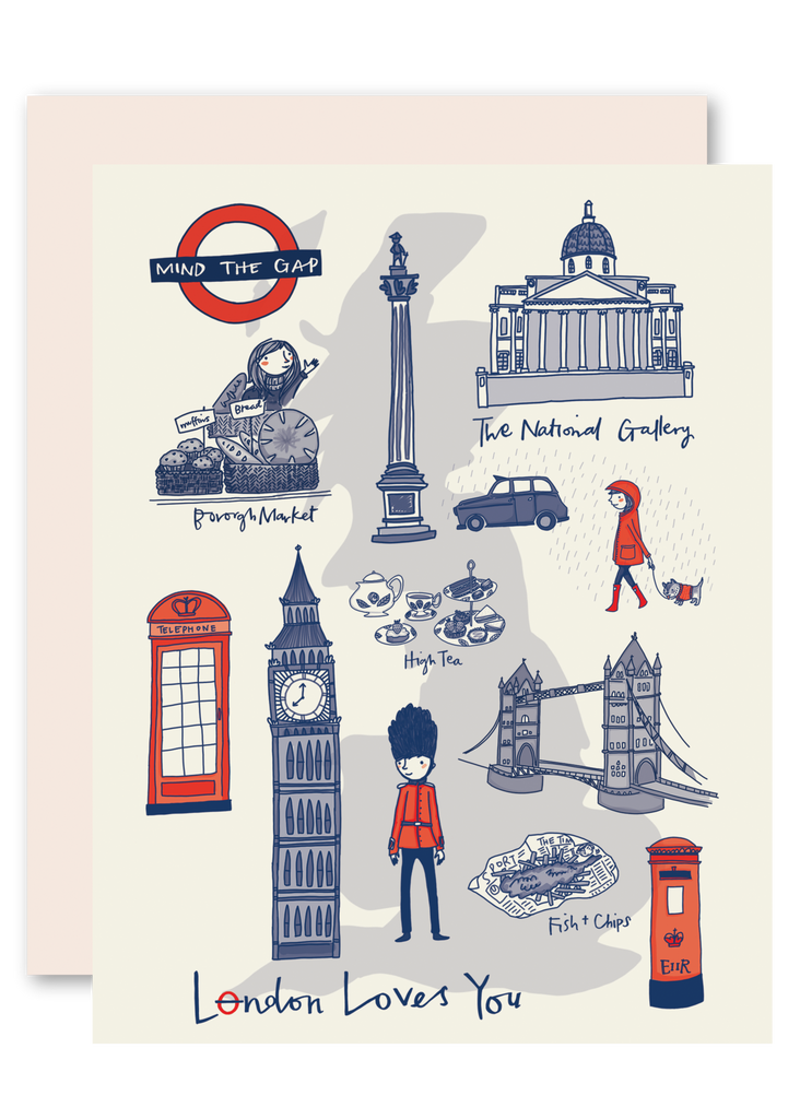 London Loves You Greeting Card