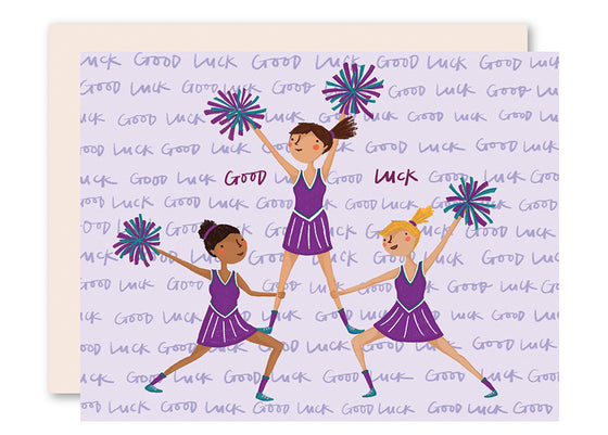 Cheerleaders Good Luck Card