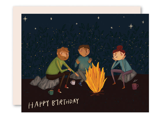 Bonfire Birthday Card