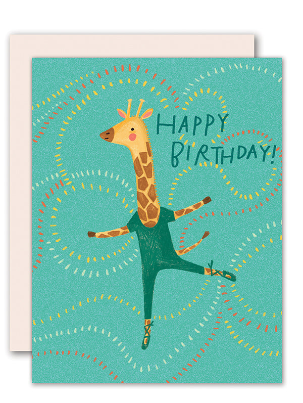 Giraffe Dancing Card