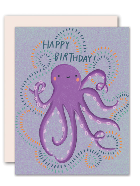 Octopus - kid's birthday card