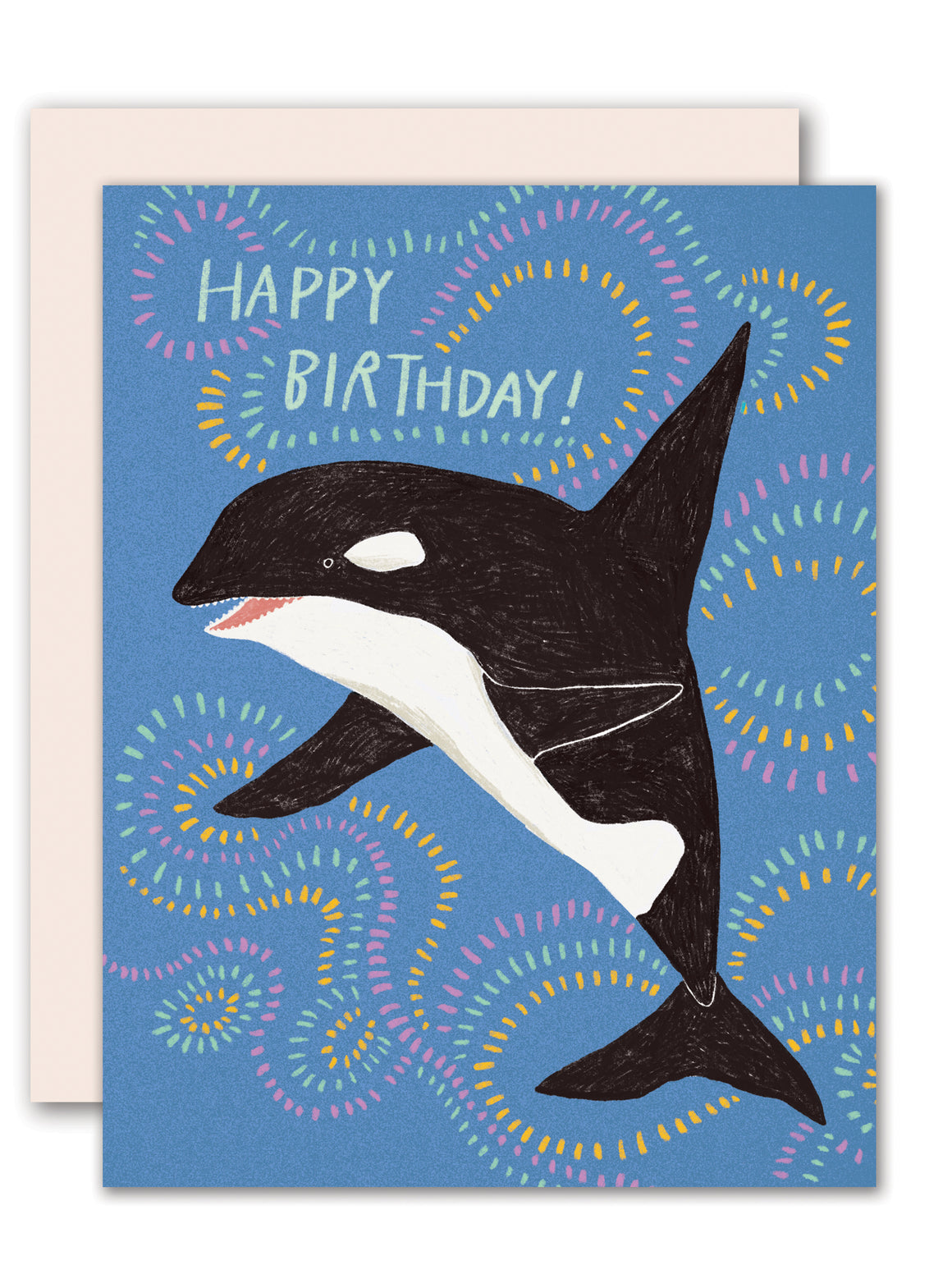 Orca / killer whale - kid's birthday card
