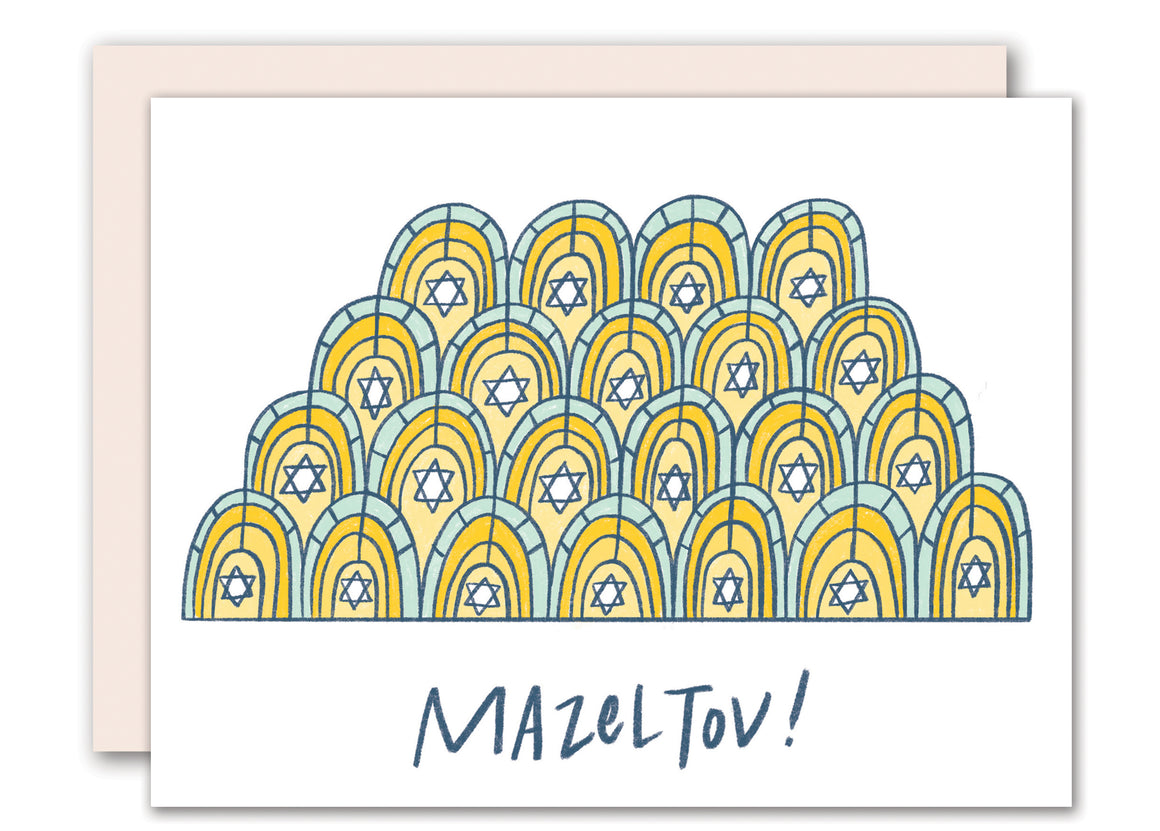Bar mitzvah pattern card