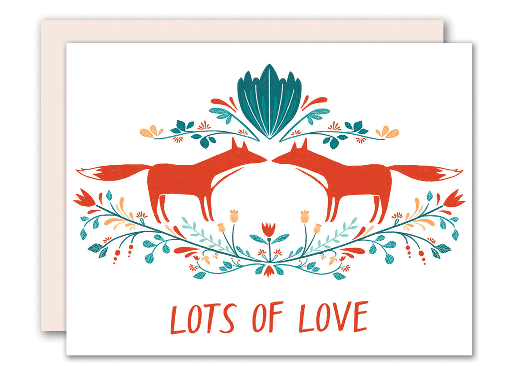 Fox love - anniversary / love/ valentine card