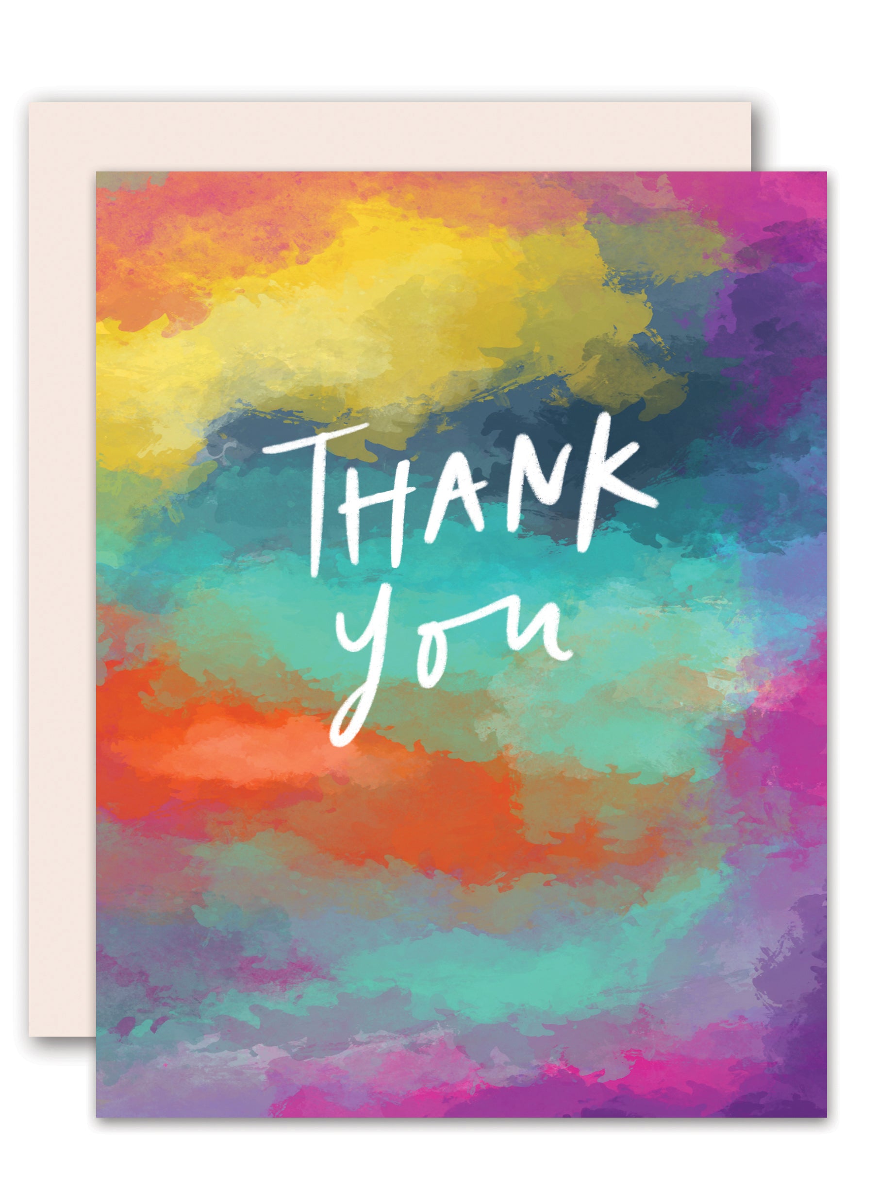 Thank You in Rainbow Colored Pencil Art Print for Sale by