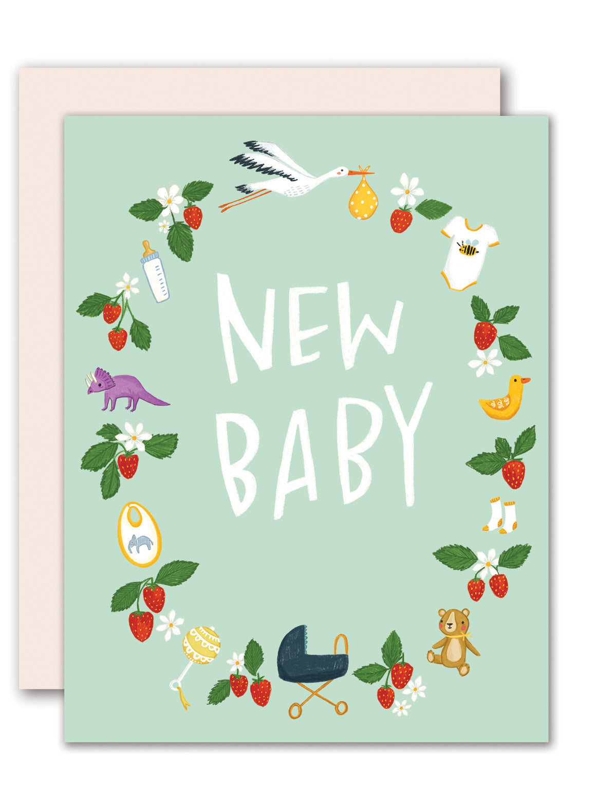Baby Wreath -  New Baby greeting card