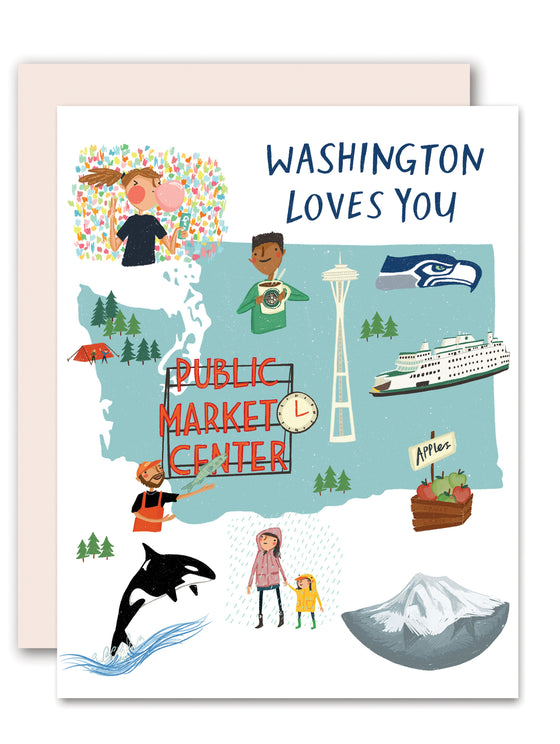 Washington Loves You Greeting Card
