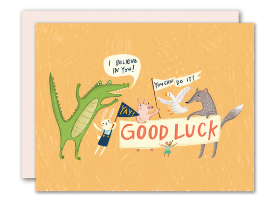 Good Luck Animals Card